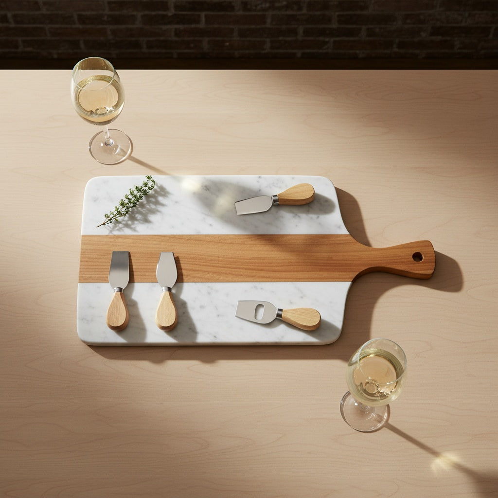 Marble Serving Board Set